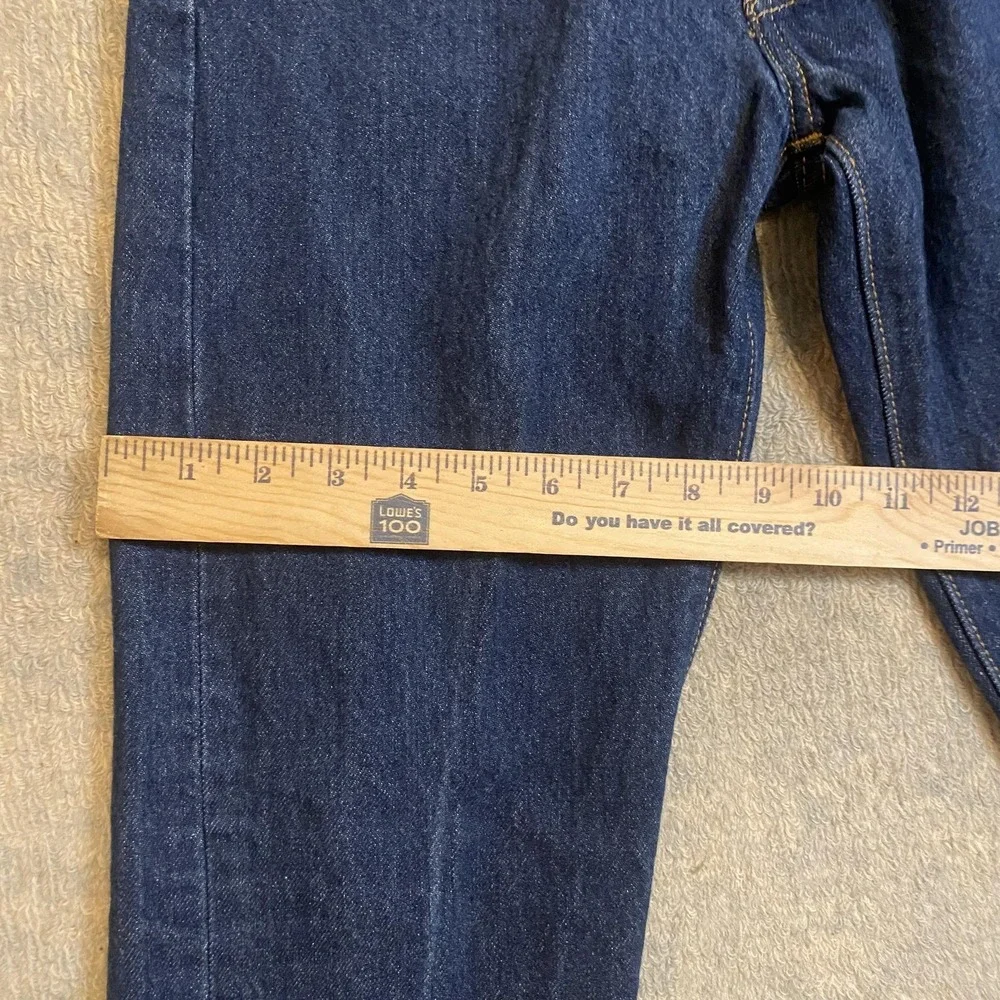 Levis 501 Jeans Mens 27x31 Blue Dark Wash Straight 100% Cotton Denim Pants READ*
